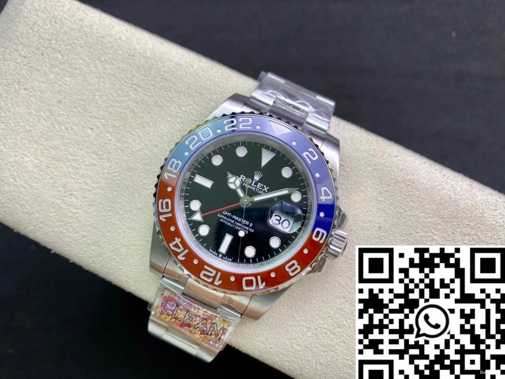 Clean GMT Black Master Factory M126710BLRO-0002 Rolex II Dial 1225